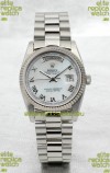 Rolex Day Date Silver Swiss Replica Watch