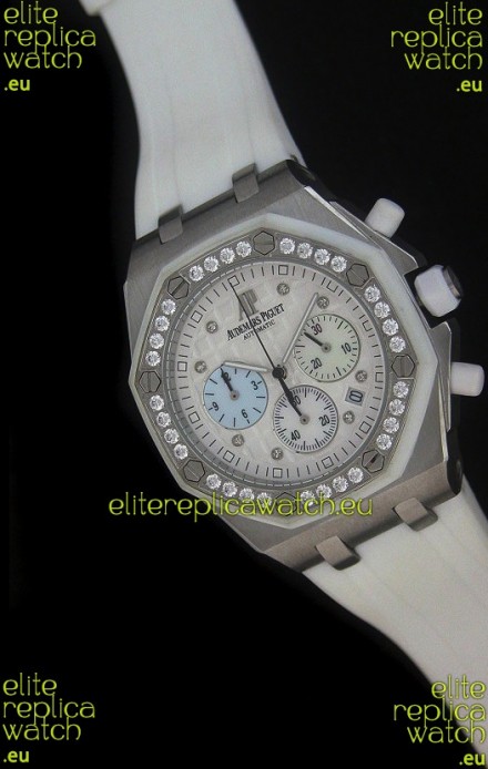Audemars Piguet Royal Oak Offshore Lady Alinghi Swiss Watch in White Dial