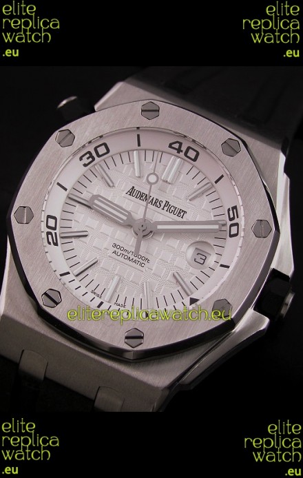 Audemars Piguet Royal Oak Scuba Swiss Watch in White Dial