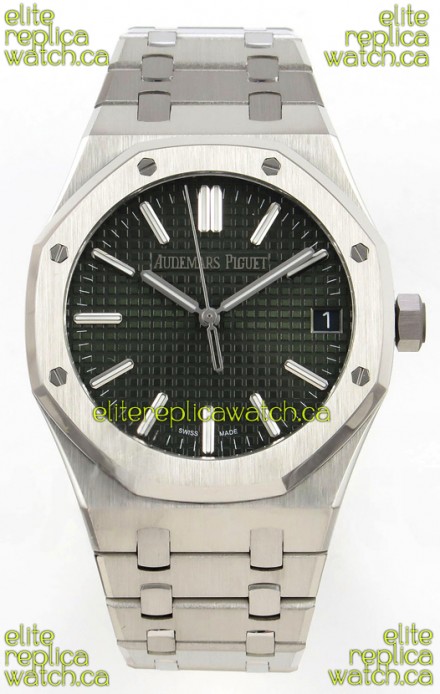 Royal Oak 15510 Green Dial FREE SPRUNG MVMNT Super Clone Watch 