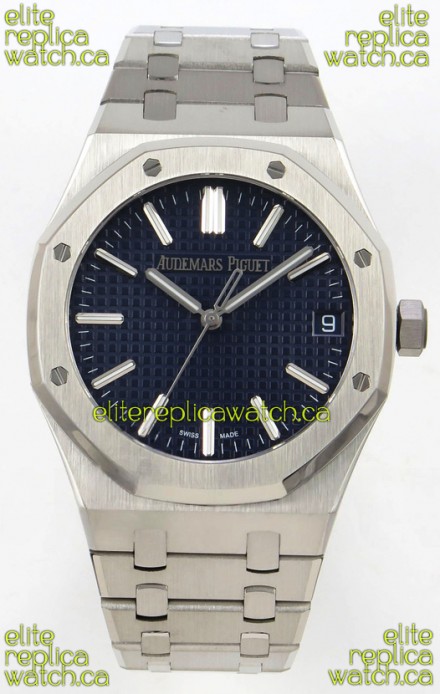 Royal Oak 15510 Blue Dial FREE SPRUNG MVMNT Super Clone Watch 