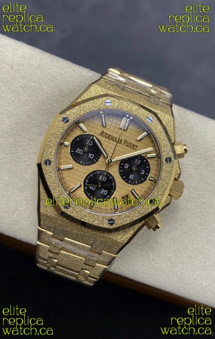 Royal Oak Chrono 26240 Frosted Yellow Gold Super Clone Watch