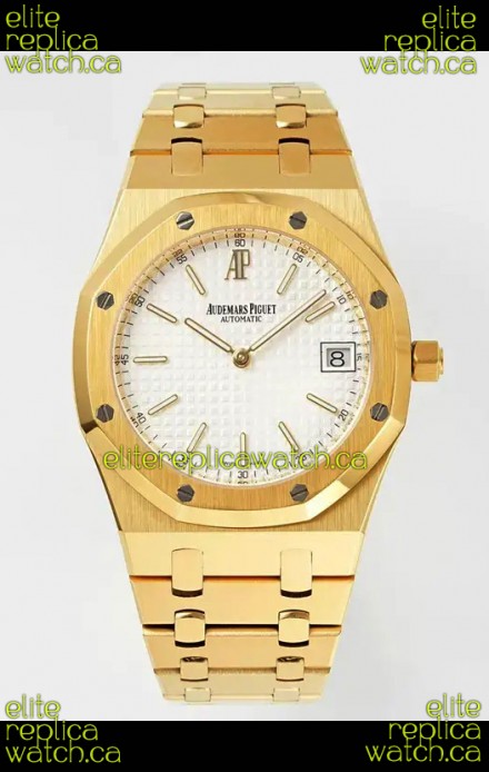 Royal Oak Jumbo 15202BA Yellow Gold Casing 39MM Super Clone Watch 
