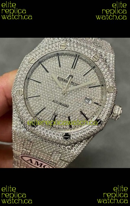 Royal Oak 15400 Iced Out Super Clone Edition 6 Super Clone Watch 
