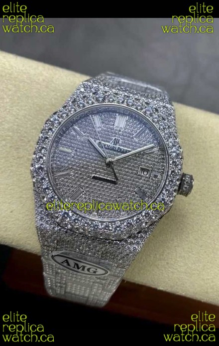 Royal Oak 15400 Iced Out Super Clone Edition 8 Super Clone Watch 