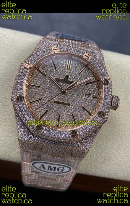 Royal Oak 15400 Iced Out Super Clone Edition 9 Super Clone Watch 