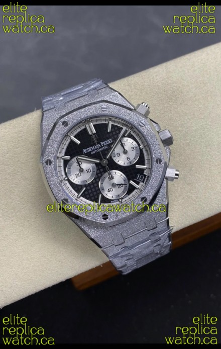 Royal Oak Chrono 26240 Frosted White Gold Black Dial Super Clone Watch