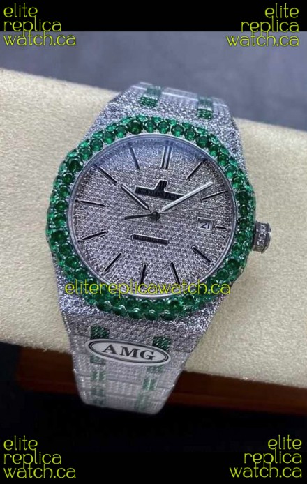 Royal Oak 15400 Iced Out Super Clone Edition 14 Super Clone Watch 