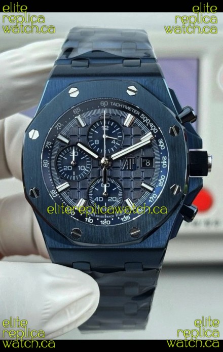 Royal Oak Offshore Blue DLC Coating Chronograph Super Clone Watch 