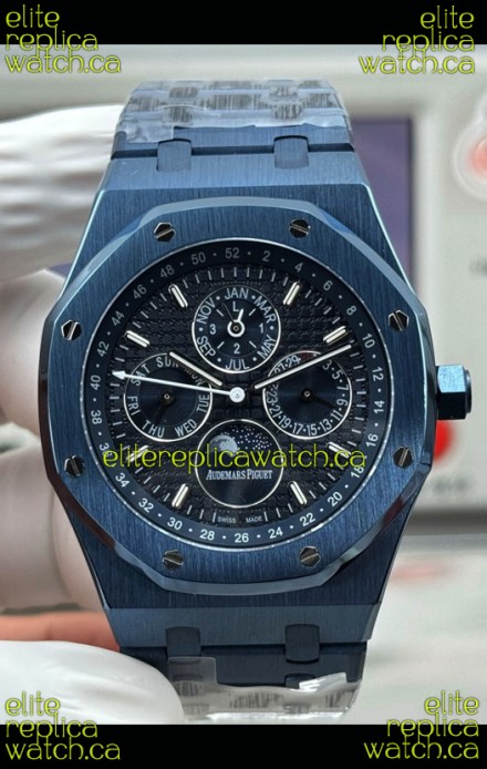 Royal Oak Perpetual Calendar Super Clone Blue Ceramic Replica Watch