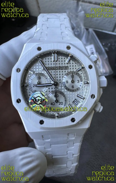 Royal Oak Chrono 26240 White Ceramic Super Clone Watch 