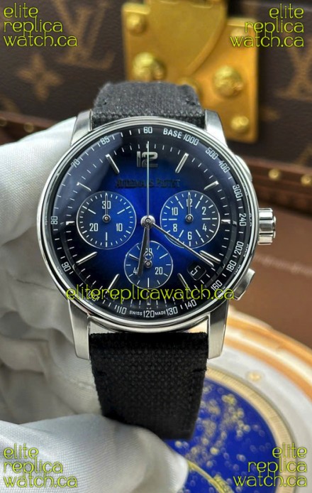 AP CODE 11.59 26393ST Chrono Blue Dial Fabric Strap Super Clone Watch 