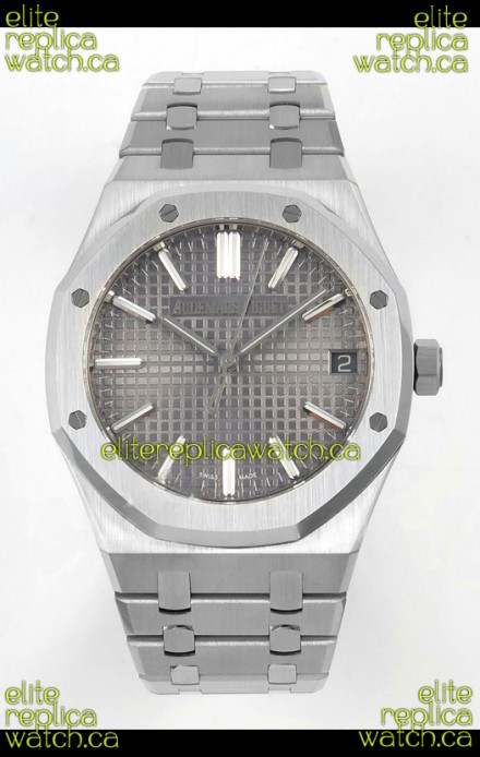 Royal Oak 15510 41mm Grey Dial 904L Steel Strap Super Clone Watch 