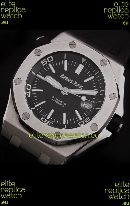 Audemars Piguet Royal Oak Scuba Swiss Watch in Black Dial