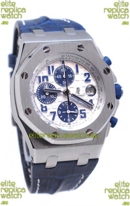 Audemars Piguet Royal Oak Offshore Navy Edition Swiss Watch in White Dial