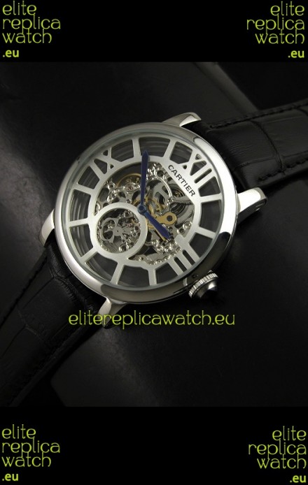 Cartier Ronde de Japanese Replica Watch in Skelton White Dial