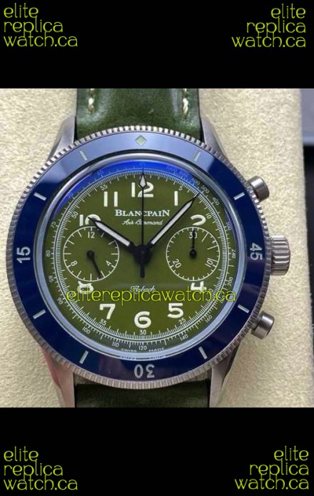 Blancpain Air Command Steel Casing Blue Bezel Super Clone Watch 