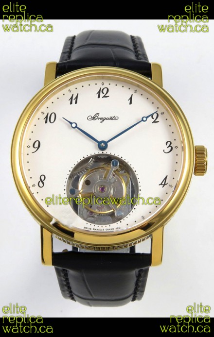 Breguet Classique Tourbillon Yellow Gold Numerals Dial Super Clone Watch 
