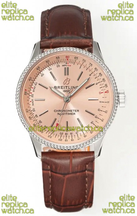 Navitimer Automatic 36 Champange Dial Steel Casing Super Clone Watch 