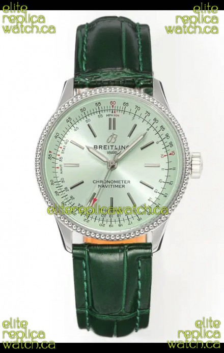 Navitimer Automatic 36 Green Dial Steel Casing Super Clone Watch 