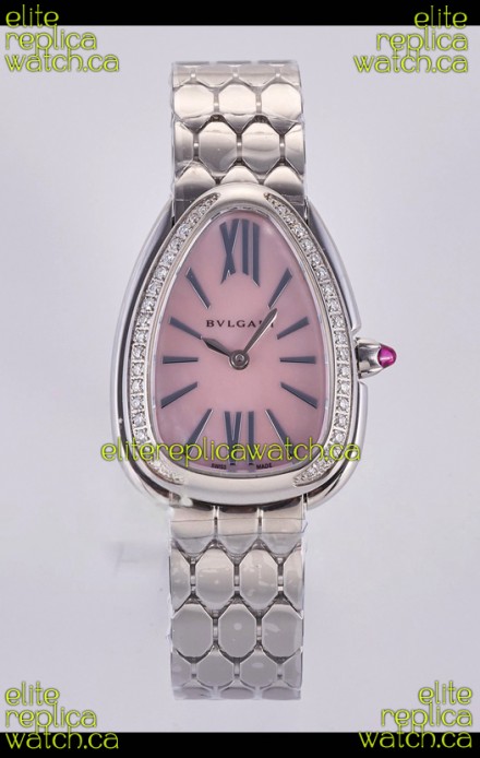 Serpenti Seduttori Pink Pearl dial in Steel Casing Super Clone Watch