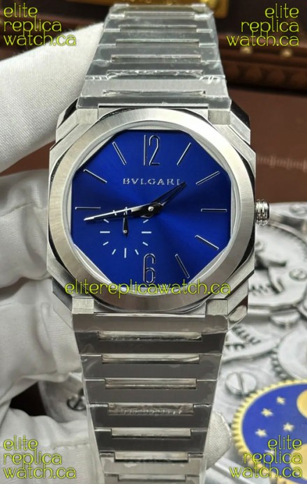 Octo Finissmo 7MM Thick Blue Dial Super Clone Watch 