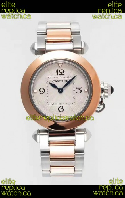 Pasha De Cartier Two Tone Casing Watch 30MM Super Clone Watch 