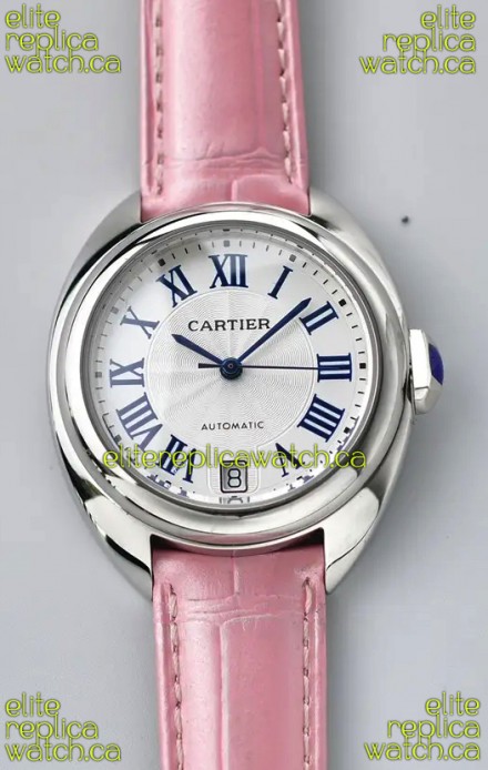 Cle De Cartier 40MM Automatic Super Clone Watch Pink Strap