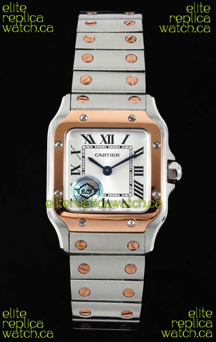 Cartier Santos Swiss Quartz 27MM Two Tone Super Clone Watch