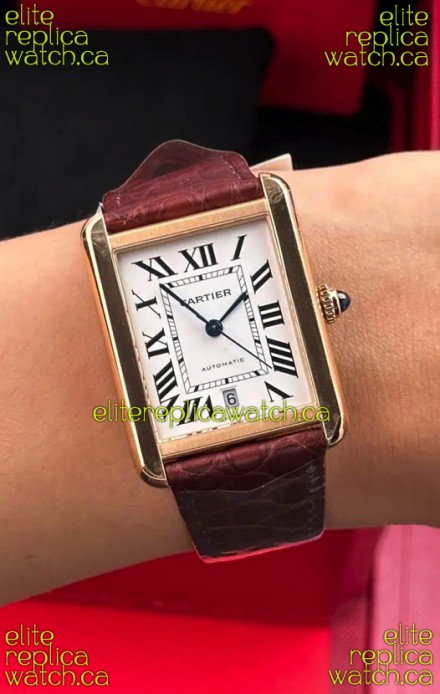 Cartier Tank Solo Swiss Automatic 31MM Rose Gold Super Clone Watch 