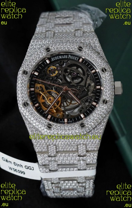 Audemars Piguet Royal Oak Super Clone Openworked ICED-OUT Edition Watch 
