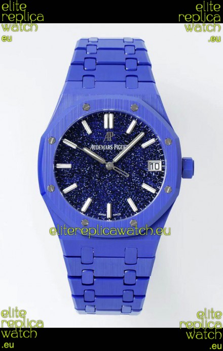 Audemars Piguet Royal Oak Super Clone 15500 Blue Ceramic Starry Dial Watch 