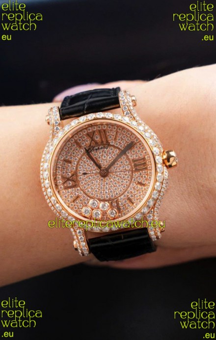 Chopard Happy Diamonds Mossanites Edition Super Clone Quartz Watch