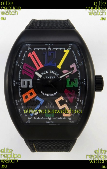 Franck Muller Super Clone Vanguard V45 Racing Carbon Watch in Nylon Strap