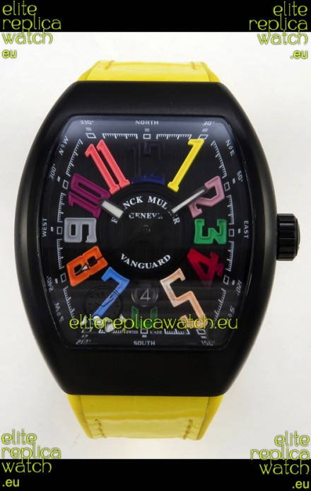 Franck Muller Super Clone Vanguard V45 Racing Carbon Watch in Nylon Strap