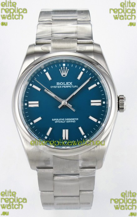 Rolex Oyster Perpetual Super Clone REF#126000 36MM Blue Dial Swiss Replica