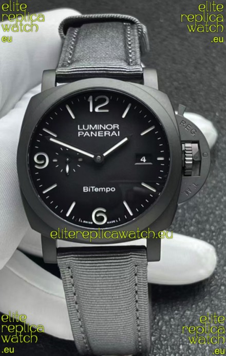 Panerai Luminor Super Clone PAM1467 Bi-Tempo Titanium Watch 42MM