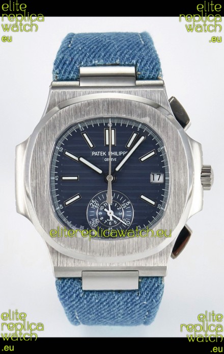 Patek Philippe Nautilus 5980/60G-001 Blue Dial Fabric Strap