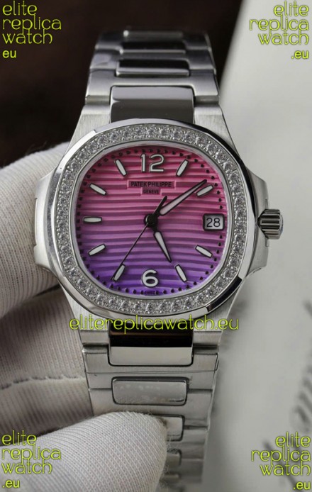 Patek Philippe 7010R Gradient Purple and Pink Dial Swiss Quartz Replica Watch