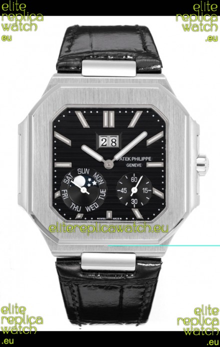 Patek Philippe Cubitus 5822 904L Steel Casing Black Dial Swiss Replica Watch