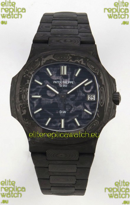 Patek Philippe Nautilus 5711 DiW Blue Carbon Dial 1:1 Mirror Swiss Replica Watch