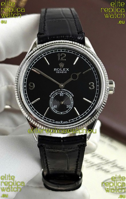 Rolex 1908 Perpetual Swiss Movement Replica Watch in Steel Casing Black Dial 