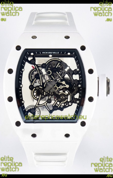 Richard Mille RM055 White Ceramic Real Vaucher Movement Super Clone Watch 