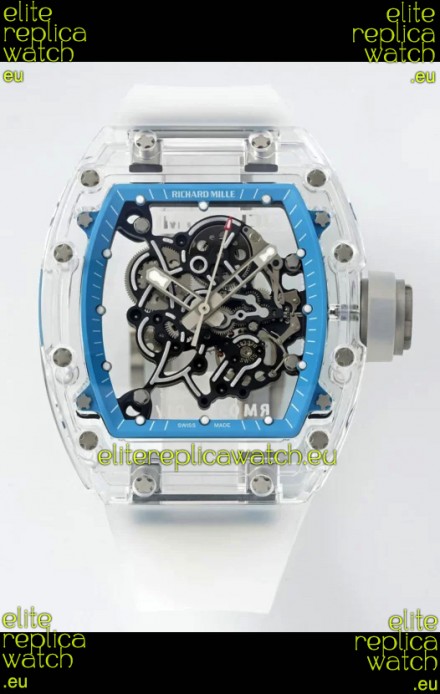 Richard Mille RM055 Transparent Sapphires Casing with Genuine Tourbillon Super Clone Watch