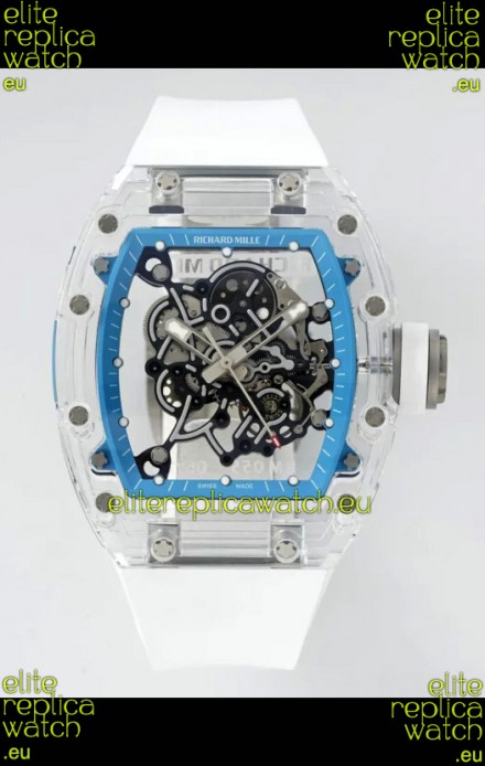 Richard Mille RM055 Transparent Sapphires Casing with Genuine Tourbillon Super Clone Watch