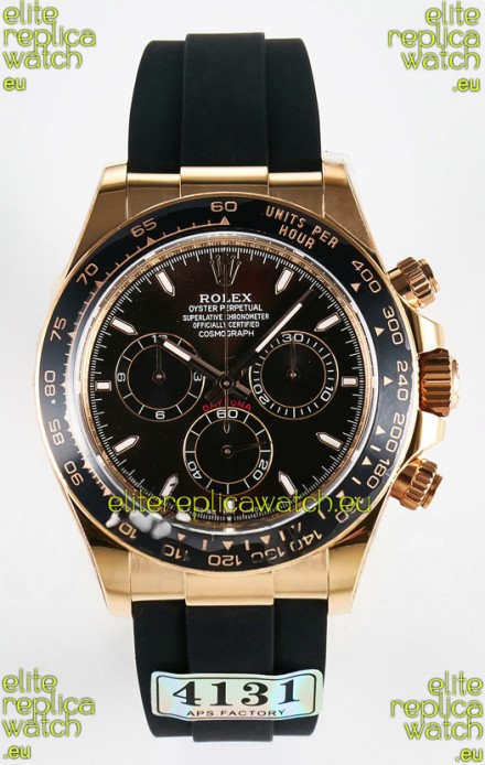 Rolex Daytona Super Clone 126515 Rose Gold Black Dial Original Cal.4131 Movement