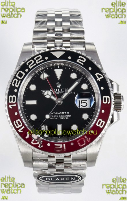 Rolex GMT Masters II Super Clone 12719 "Blaken" 904L Steel Black Dial Watch 