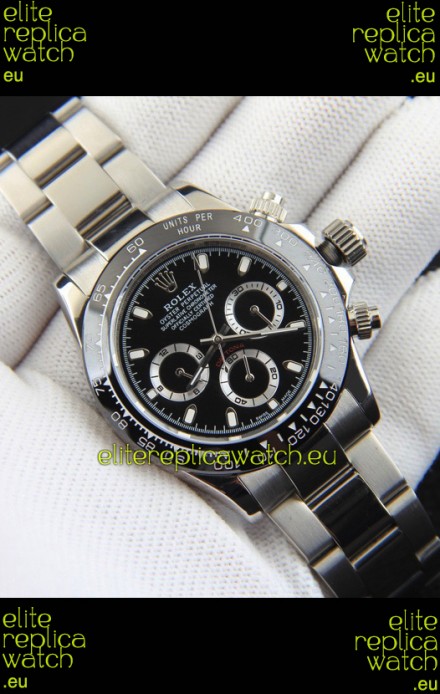 Rolex Daytona Japanese Movement Replica Watch in Black Dial - Ceramic Bezel 