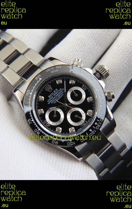 Rolex Daytona Japanese Movement Replica Watch in Black Dial - Ceramic Bezel 