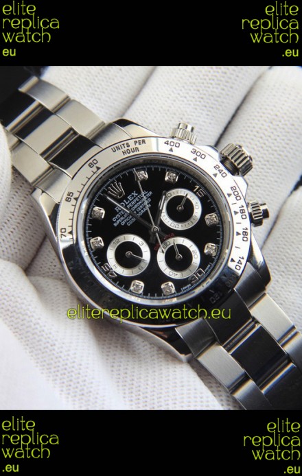 Rolex Daytona Japanese Movement Replica Watch in Black Dial 